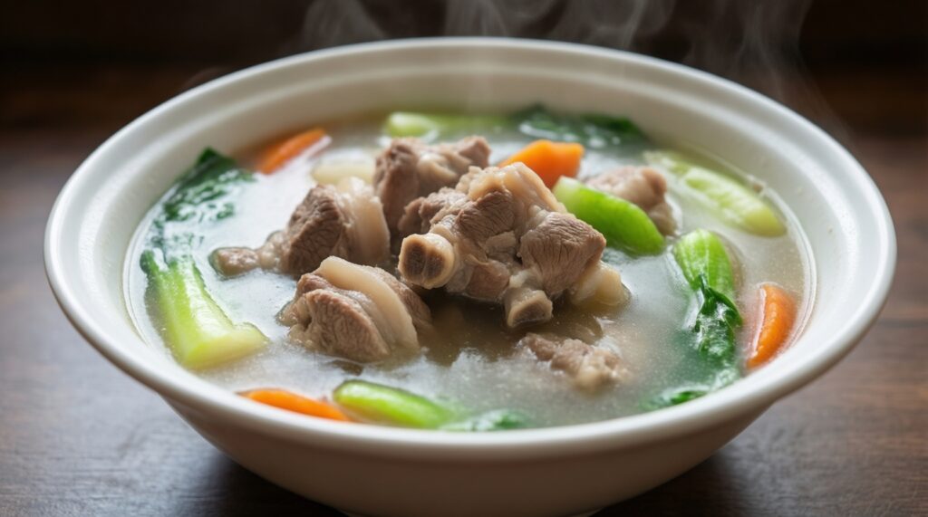 - Классическая солянка: правильное сочетание мясных и копчёных продуктов - иллюстрация